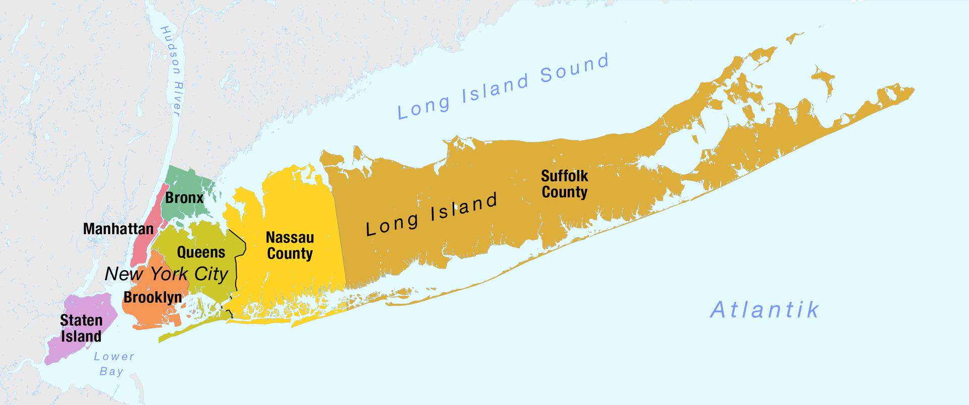Map Of Long Island New York